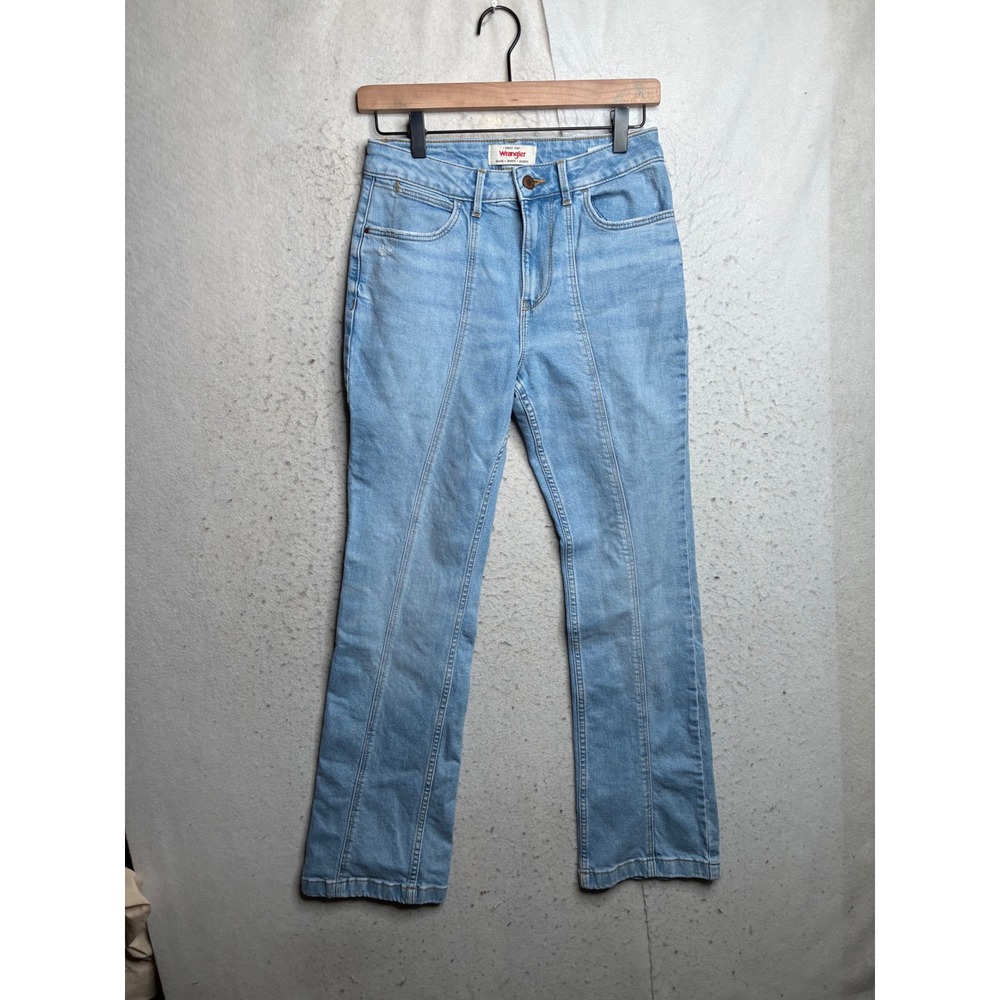 Wrangler Seamed Bootcut Jeans Light Wash Front Seam Denim 2x32 112325080